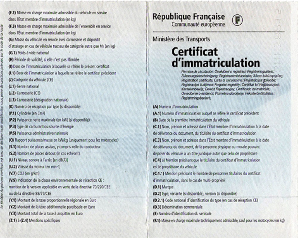 Carte grise